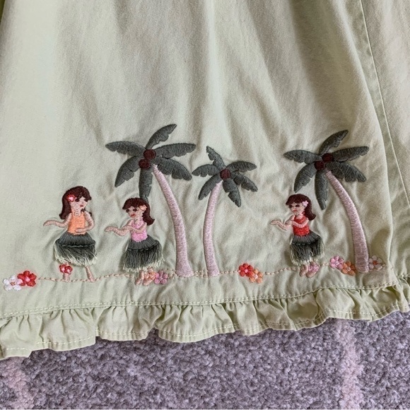 Gymboree Mint Green Hula Girl Smocked Summer Dress w/ Bloomer 12-18 Months - Picture 3 of 5